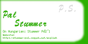 pal stummer business card